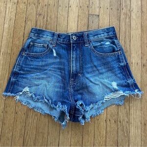 Hollister Blue Distressed Jean Shorts